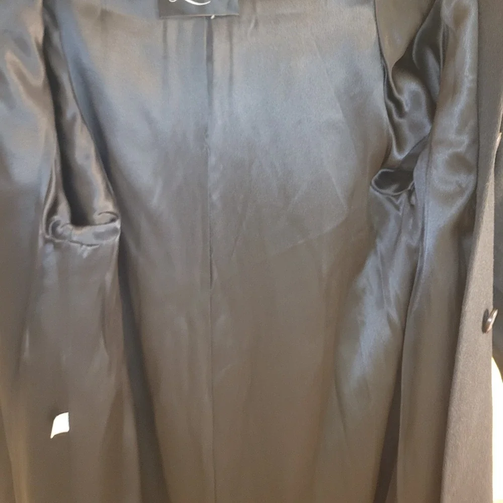 Women's 100% Wool 1960s Vintage Coat Lovemans‎ Corvella Size L  Black